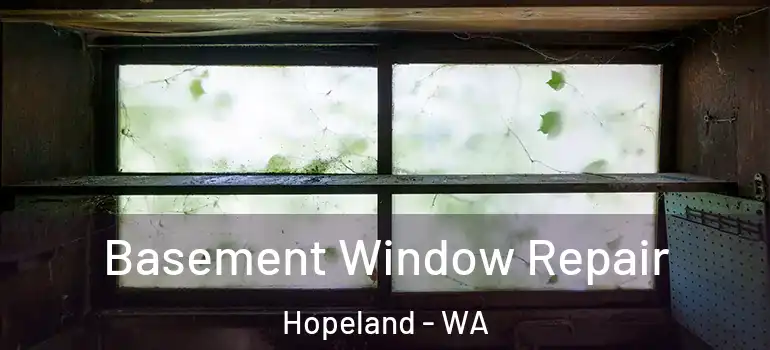 Basement Window Repair Hopeland - WA