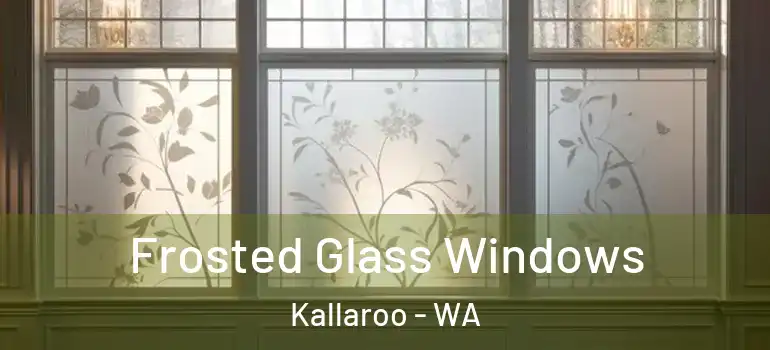 Frosted Glass Windows Kallaroo - WA