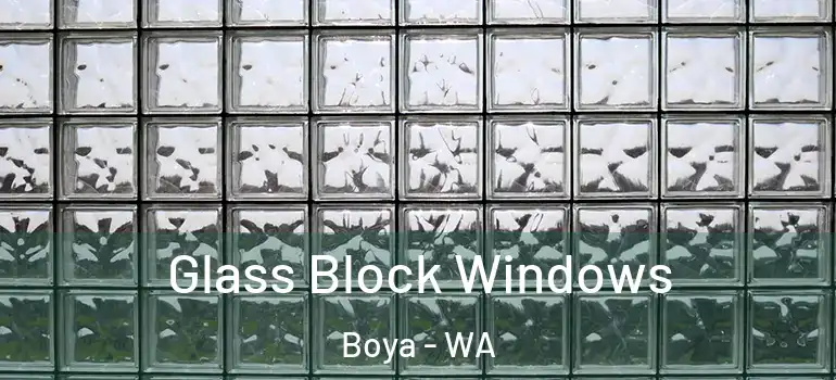  Glass Block Windows Boya - WA