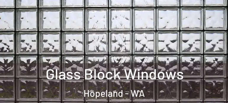 Glass Block Windows Hopeland - WA