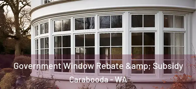  Government Window Rebate & Subsidy Carabooda - WA