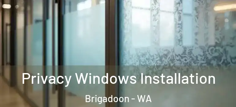  Privacy Windows Installation Brigadoon - WA