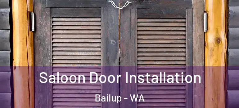  Saloon Door Installation Bailup - WA