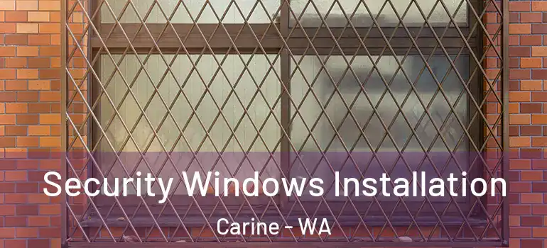 Security Windows Installation Carine - WA