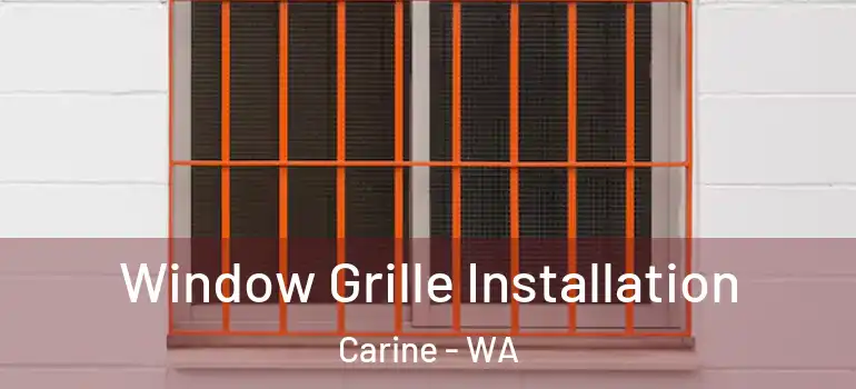 Window Grille Installation Carine - WA