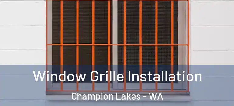  Window Grille Installation Champion Lakes - WA