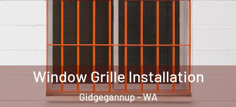 Window Grille Installation Gidgegannup - WA
