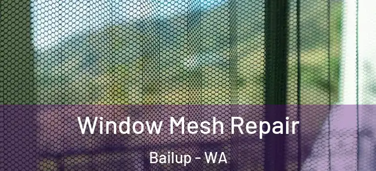 Window Mesh Repair Bailup - WA