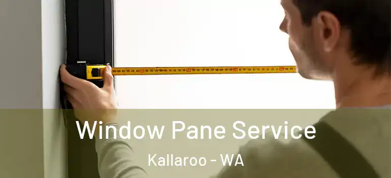 Window Pane Service Kallaroo - WA