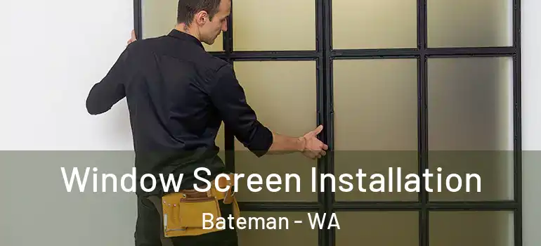 Window Screen Installation Bateman - WA