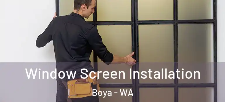 Window Screen Installation Boya - WA