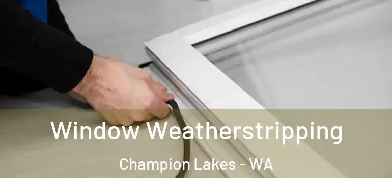 Window Weatherstripping Champion Lakes - WA